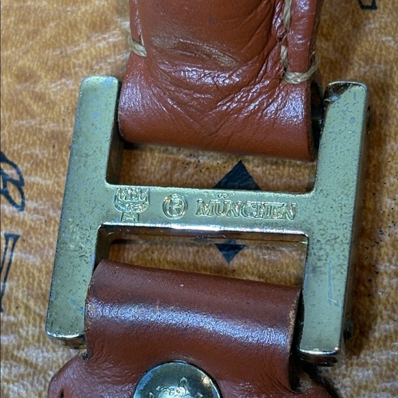 MCM Cognac Visetos Vintage Travel Top Handle Detachable Strap Duffle Bag 21” L - Picture 6 of 17